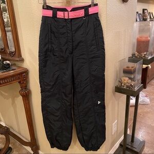 Vintage BLACK BEAR SKI Women High-Waisted Belted Pants Size Medium-Fit like XS/S